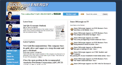 Desktop Screenshot of goldandenergyadvisor.com